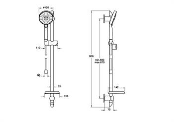 Artema Duş Takımı, Master Slot 3F, Sürgülü, A45691