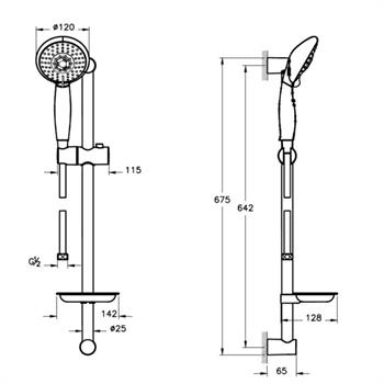 Artema El Duşu Takımı, Cozy 5F, Sürgülü, A45682EXP