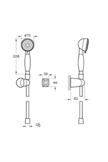 Artema El Duşu Takımı, Elegance, Altın, A4565823
