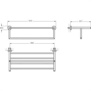 Artema Havlu Rafı, Base 200, A44108
