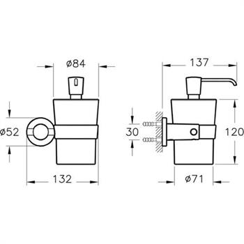 Artema Ilia Sıvı Sabunluk, Krom A44332