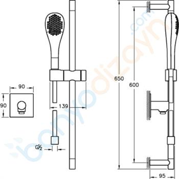 Artema İstanbul Sürgülü El Duşu Takımı, A48013