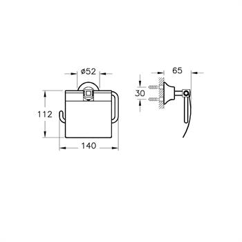Artema Juno Classic Kapaklı Tuvalet Kağıtlığı Krom A44422