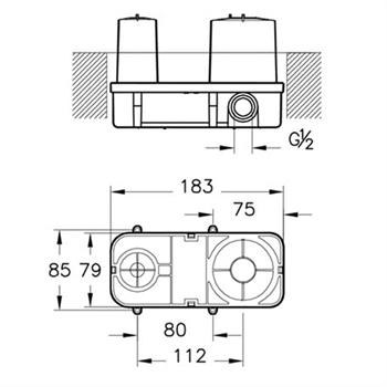 Artema Lavabo Bataryası, Ankastre (Sıva Altı Grubu) A42230