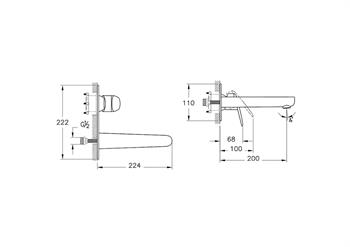 Artema Lavabo Bataryası, Flow Round, Ankastre (Sıva Üstü Grubu) A43167
