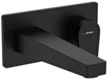 Artema Lavabo Bataryası , Flow Square, Ankastre (Sıva Üstü Grubu) Mat Siyah, A4318036