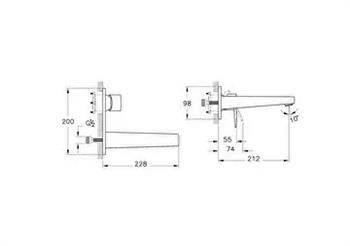 Artema Lavabo Bataryası , Flow Square, Ankastre (Sıva Üstü Grubu) Mat Siyah, A4318036