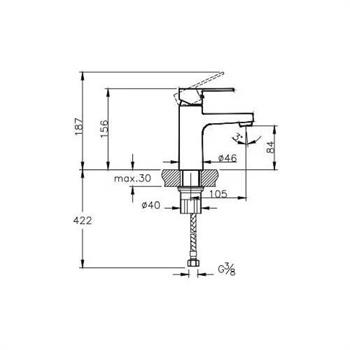 Artema Lavabo Bataryası, Nora S, Krom, A42878