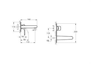 Artema Lavabo Bataryası, Root Round, Ankastre, Soft Altın (Sıva Üstü Grubu) A4272174
