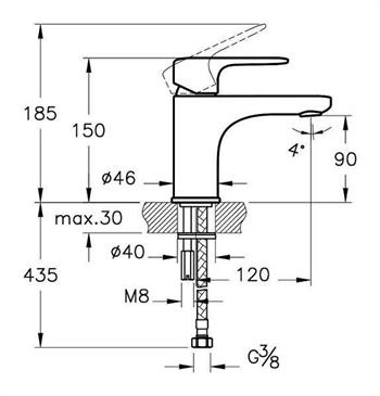 Artema Lavabo Bataryası, Root Round, Fırçalı Nikel, A4270534