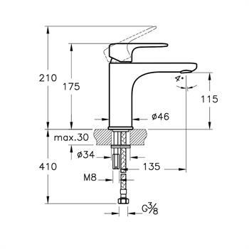 Artema Lavabo Bataryası, Root Round, Soft Altın, A4270674