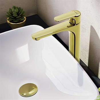 Artema Lavabo Bataryası, Root Round, Tezgah Üstü, Soft Altın, A4270774