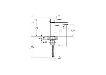 Artema Lavabo Bataryası, Root Square, Yüksek, Mat Siyah, A4273136