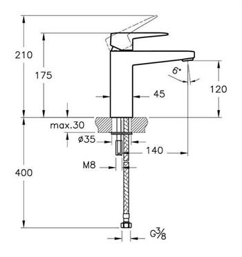 Artema Lavabo Bataryası, Root Square, Yüksek, Soft Bakır, A4273129