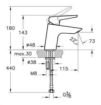 Artema Lavabo Bataryası, Solid S, A42440