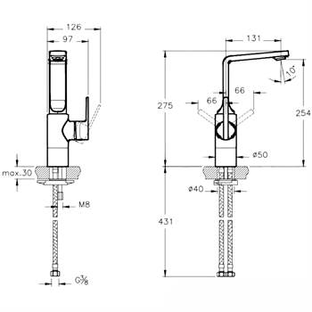 Artema Lavabo Bataryası, Suit, L Sifon, Kumandalı, Bakır, A4246826