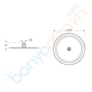 Artema Lite LC Duş Başlığı, Altın, 30 Cm, A4567423