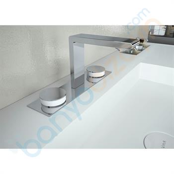 Artema Memoria Ankastre Lavabo Bataryası (3 Delikli Lavabolar için), Krom - Beyaz, A4231557 