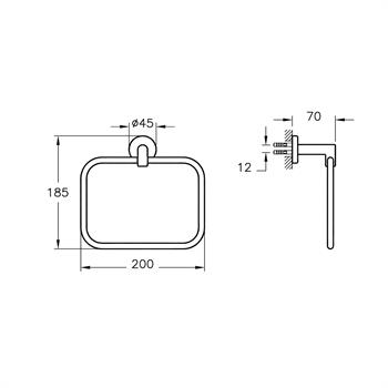Artema Minimax Havluluk Krom A44783