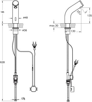Artema Punto Lavabo Bataryası, Fotoselli (Tek su girişli, Pilli) A47169