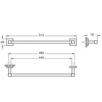 Artema Q-Line Uzun Havluluk Krom A44995