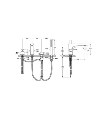Artema Root Round 4 Delikli Küvet Bataryası, El Duşlu, Mat Siyah, A4274336 