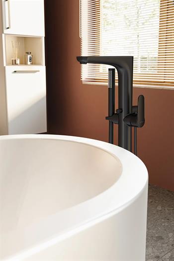 Artema Root Round Yerden Küvet Bataryası, El Duşlu, Mat Siyah, A4274136 