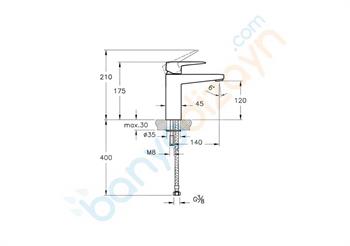 Artema Root Square Yüksek Lavabo Bataryası, Altın, A4273123 