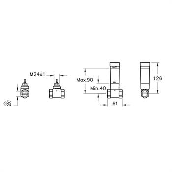 Artema Stop Valf, Ankastre (Sıva Altı Grubu 90 Aç/Kapa - 3/4