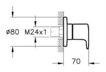 Artema Stop Valf, Root Round, Ankastre (Sıva Üstü Grubu) Mat Siyah, A4273036
