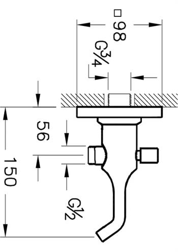 Artema Suit U Banyo Çıkış Ucu El Duşu Çıkışlı Krom A42490