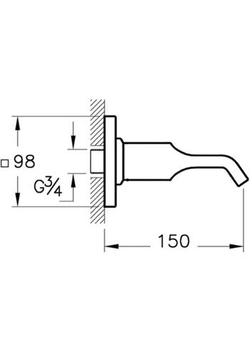 Artema Suit U Çıkış Ucu, Krom A42492