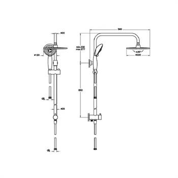 Artema System Rain LS25 Duş Kolonu, A45597