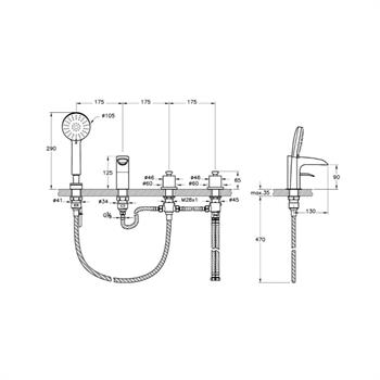 Artema T4 Küvet Bataryası Krom A41283