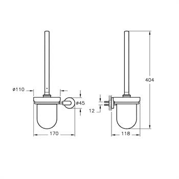 Artema Tuvalet Fırçalığı, Minimax, Krom, A44790
