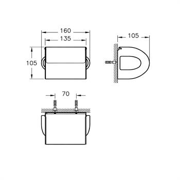 Artema Tuvalet Kağıtlığı, Arkitekta, Parlak Paslanmaz Çelik, A44228