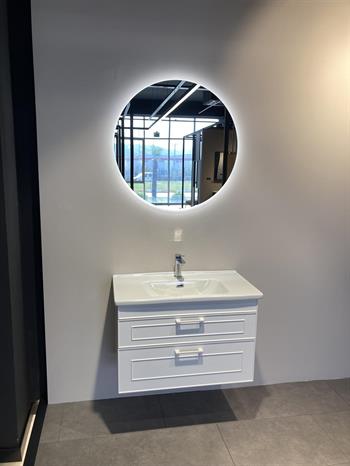 Orka Limpo 80 cm Mat Beyaz Banyo Dolabı Takımı