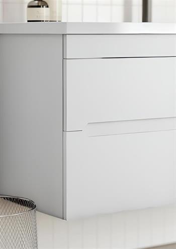 Orka Varna 100 cm Mat Beyaz Banyo Dolabı Takımı (Ledli-Dolaplı Ayna)