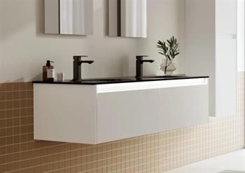 Orka Lisbon 130 cm Beyaz Banyo Dolabı Alt Modül ve Lavabo