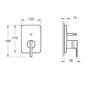 Artema Banyo Bataryası, Suit U, Ankastre, Bakır, A4228626