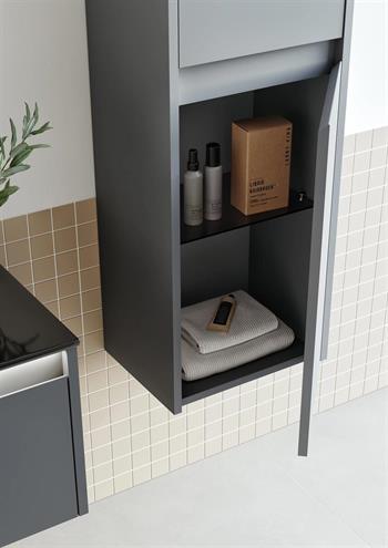 Orka Lisbon 40 cm Antrasit Banyo Boy Çamaşır Dolabı