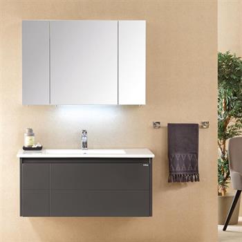 Orka Likya 80 cm Mat Antrasit Banyo Dolabı Takımı