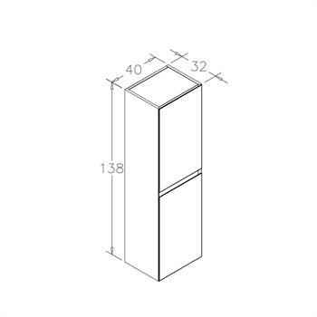 Orka Nest 40 cm Antrasit Banyo Boy Çamaşır Dolabı