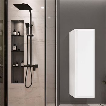 Orka Verona 40 cm, Beyaz Banyo Boy Çamaşır Dolabı