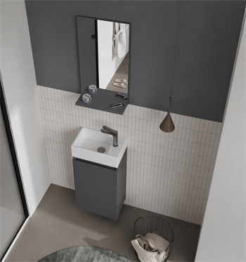 Orka Conza 45 cm Mat Antrasit Banyo Dolabı Takımı, 3008497