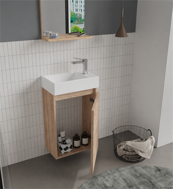 Orka Conza 45 cm Legnano Banyo Dolabı Takımı, 3009056