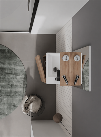 Orka Conza 45 cm Legnano Banyo Dolabı Takımı, 3009056