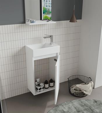 Orka Conza 45 cm Mat Beyaz Banyo Dolabı Takımı, 3009057