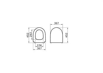 Vitra Sento Slim Klozet Kapağı, Yavaş Kapanır, 120-003-009
