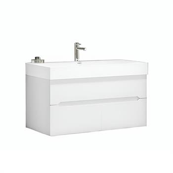 Orka Malta 100 cm Beyaz Banyo Dolabı Alt Modül ve Lavabo
